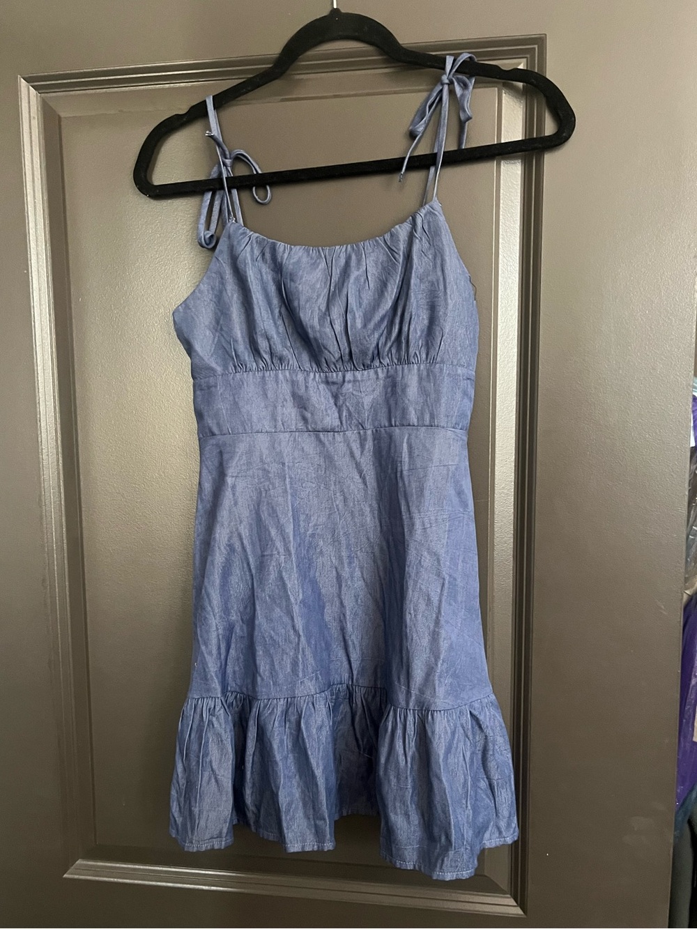 Streetwear women’s jean style tank top mini dress size Small